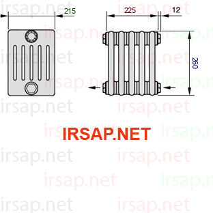 Радиатор IRSAP Tesi 60260/5 T08 CL 01